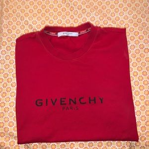 Givenchy Paris distressed logo tee